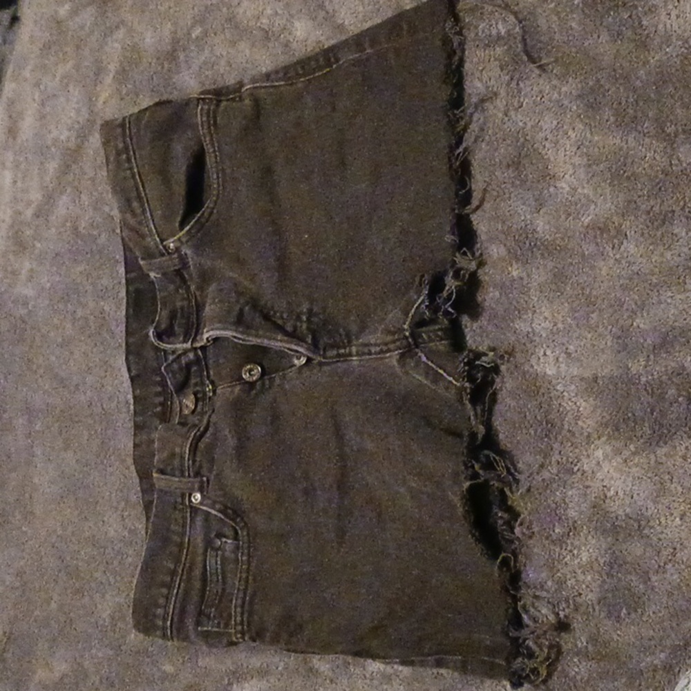 H&M cut off button up shorts